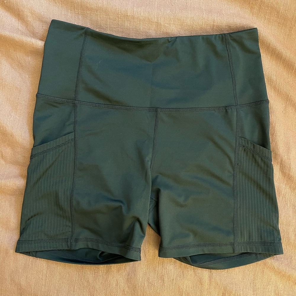 Women's Green Bike Shorts